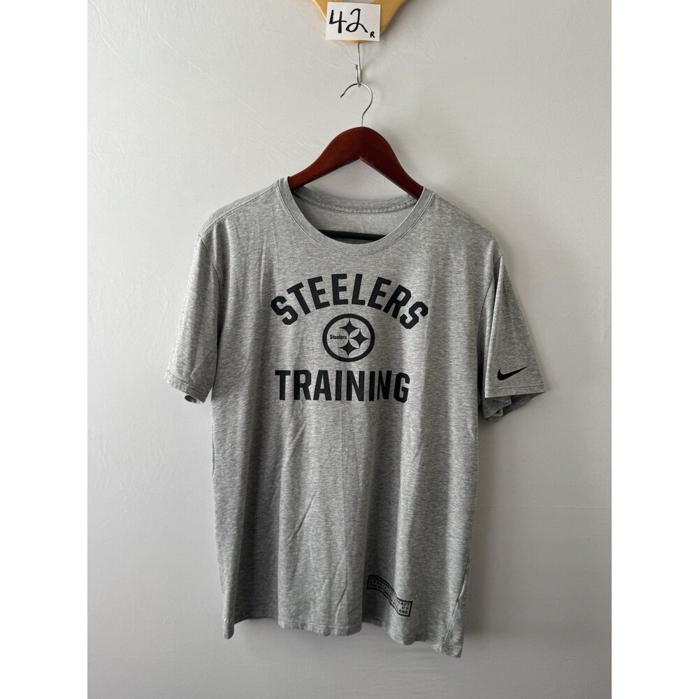 Nike Pittsburgh Steelers Training Tee Men’s Large Gray Dri-FIT NFL Equipment